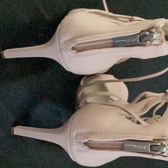 BCBGeneration tie up sandals size 7.5 color is a very light pink. - Picture 4 of 5